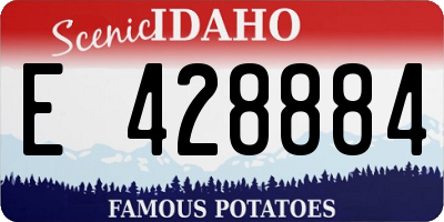 ID license plate E428884