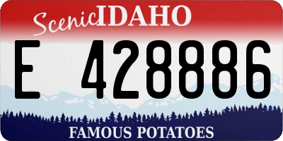 ID license plate E428886