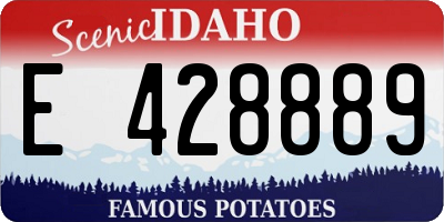 ID license plate E428889