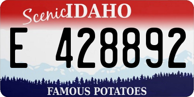 ID license plate E428892