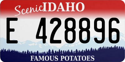 ID license plate E428896