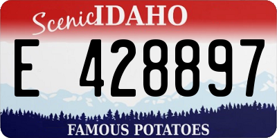 ID license plate E428897