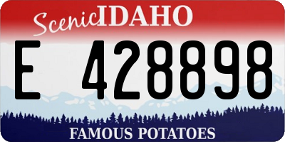 ID license plate E428898