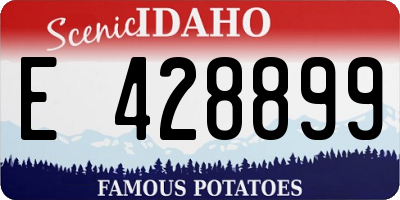ID license plate E428899