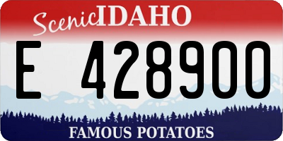 ID license plate E428900