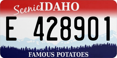 ID license plate E428901