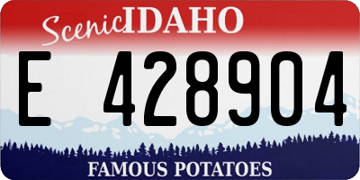 ID license plate E428904