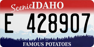 ID license plate E428907
