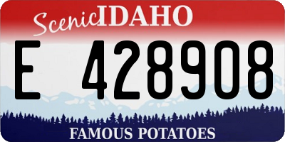 ID license plate E428908