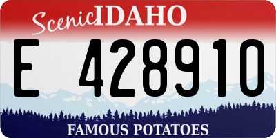 ID license plate E428910