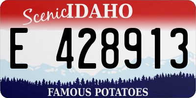 ID license plate E428913