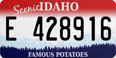 ID license plate E428916