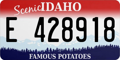 ID license plate E428918