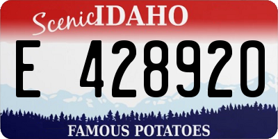 ID license plate E428920
