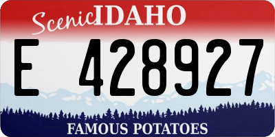 ID license plate E428927