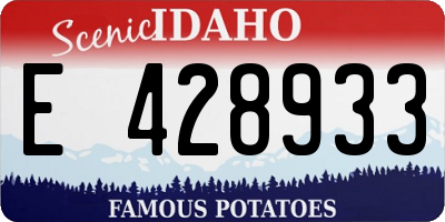 ID license plate E428933