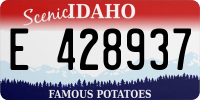 ID license plate E428937