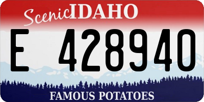 ID license plate E428940