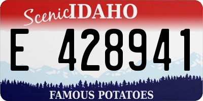 ID license plate E428941