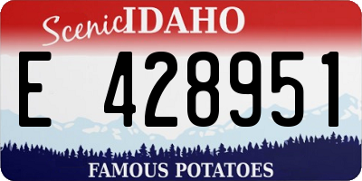 ID license plate E428951