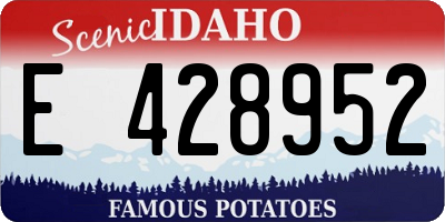 ID license plate E428952