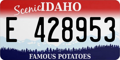 ID license plate E428953