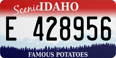 ID license plate E428956