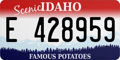ID license plate E428959