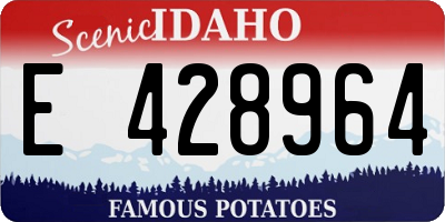 ID license plate E428964