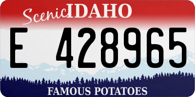 ID license plate E428965