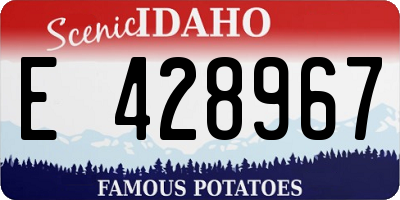 ID license plate E428967