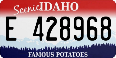 ID license plate E428968