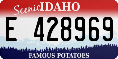 ID license plate E428969