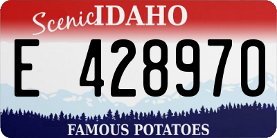 ID license plate E428970