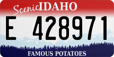 ID license plate E428971