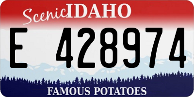 ID license plate E428974