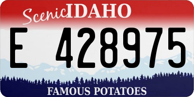 ID license plate E428975
