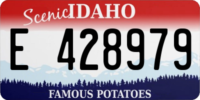 ID license plate E428979