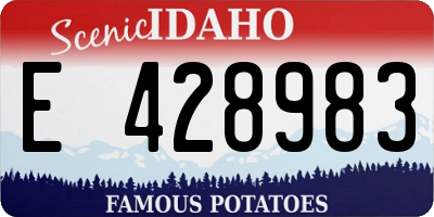 ID license plate E428983
