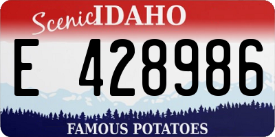 ID license plate E428986