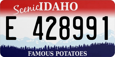 ID license plate E428991