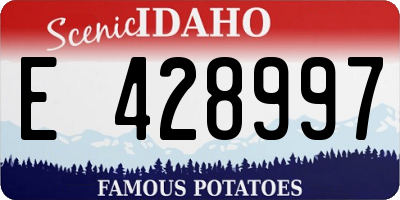 ID license plate E428997
