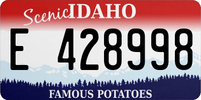 ID license plate E428998