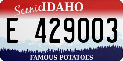 ID license plate E429003