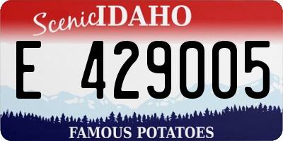 ID license plate E429005
