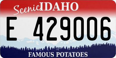 ID license plate E429006