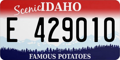 ID license plate E429010