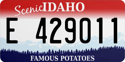 ID license plate E429011