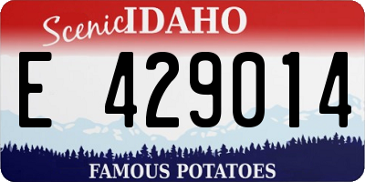ID license plate E429014
