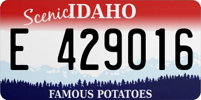 ID license plate E429016
